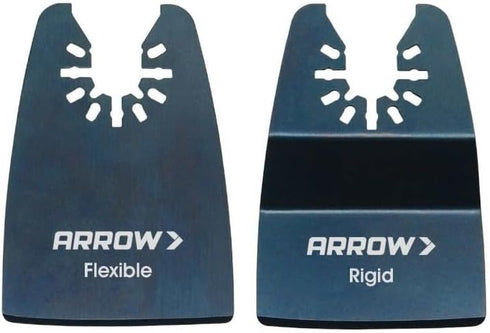 Arrow OSCSVP-2 High Carbon Steel Oscillating Tool Scraping Blades for Vinyl Flooring, Carpet, Caulk, Sealant, and Paint, Universal, Fits Most Mult...