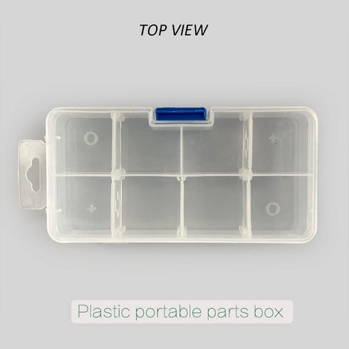 4 Pack 8 Grids Plastic Bead Organizer Box/Clear Crafts Thread Storage Containers with Removable Dividers (Free Letter Stickers)...