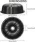 OAMCEG 9.5 Inches Bundt Cake Pan Nonstick- 2 Pack Bundt Pan for baking, 12 Cups Buntz Pound Cake Pan Heavy Duty Carbon Steel,Cake Mold for Buntele...