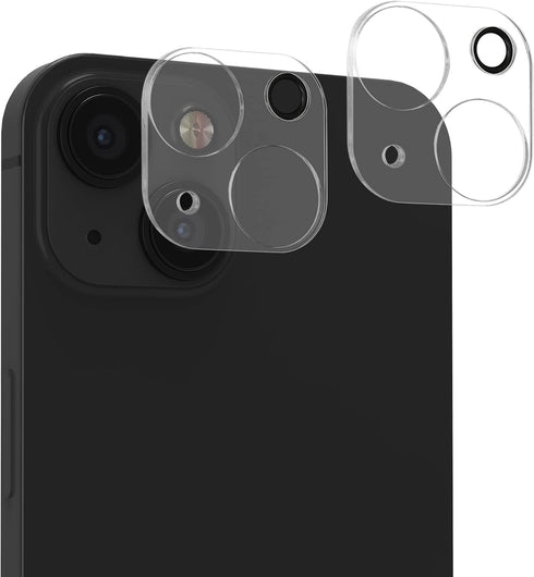 kwmobile Camera Lens Protector Compatible with Apple iPhone 14 / iPhone 14 Plus (2 Pack) - Clear Tempered Glass Phone Lenses Protectors...