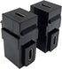 Qaoquda USB C Keystone Jack Inserts, (2 Pack) 90 Degree USB 3.1 Type-C Female to Female Keystone Insert Snap-in Connector Adapters for Wall Plate ...
