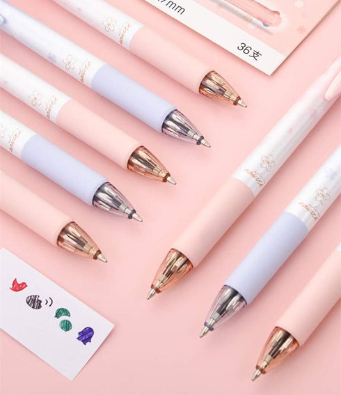 Cherry Multicolor Ballpoint Pens Set 0.7mm Ball Point Pen 4 Color Ink (Black, Blue, Red, Green) in One Retractable Ballpoint Pen (12pcs)......
