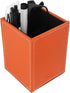 Pen Pencil Holder Cup Container PU Leather Desk Organizer Stand Decor Brush Scissor Holder Decoration Office Desk Home School (Orange, 3.54" x 3.5...