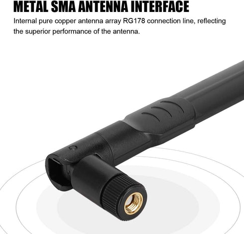 ASHATA Dual Band 2.4GHz 5GHz 8dBi SMA Antenna Omnidirectional for Router RTAC68U EX6200 AC15 AC68U RTAC88U AC88U AC3200 AC66U Network Card...