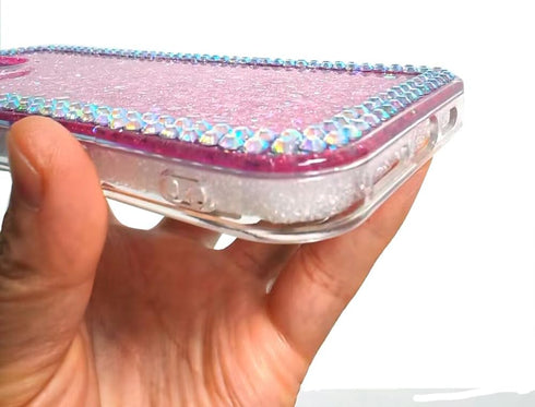 Case for LG Stylo 6 Case Glitter, Pink Glitter Sparkly Shiny Bling Sparkle Cute Cover, Anti-Scratch Soft TPU Slim Fit Shockproof Protective Phone ...