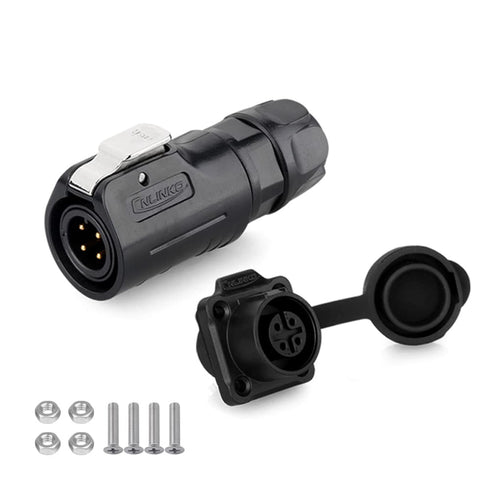 CNLINKO LP12 2/3/4/5/6/7/8pin Male Female Electrical Push Pull Plug with Socket IP67waterproof Plastic Solar Panel Mount Quick-Connect Connectors ...