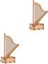 ibasenice Wooden Harp Model 2pcs Box 3 d Puzzles Bulk Puzzles for Kids Chritmas Puzzles DIY Model Building Music Box Ornament Treasure Box Manual ...