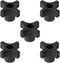POWERTEC 5/16"-18 4 Point Knobs 5 Pack, Clamping Knobs with Steel Insert for T Track Bolts, Thumb Screw Threaded Knobs for T Track Accessories, Fe...