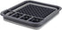 Home Basics Silicone and Plastic Easy Storage Collapsible Dish Rack with Cutlery Holder (Grey)...