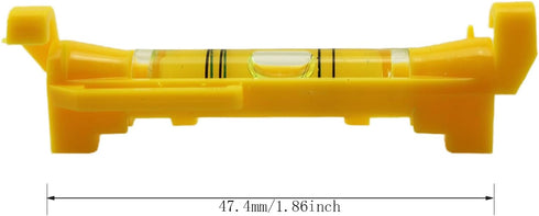 8PCS Mini Bubble Level 75x12.5mm Plastic Line Level Bubble Convenient Hanging Line Level Measurement Tool Suitable for Masonry Plumbing Drainage C...