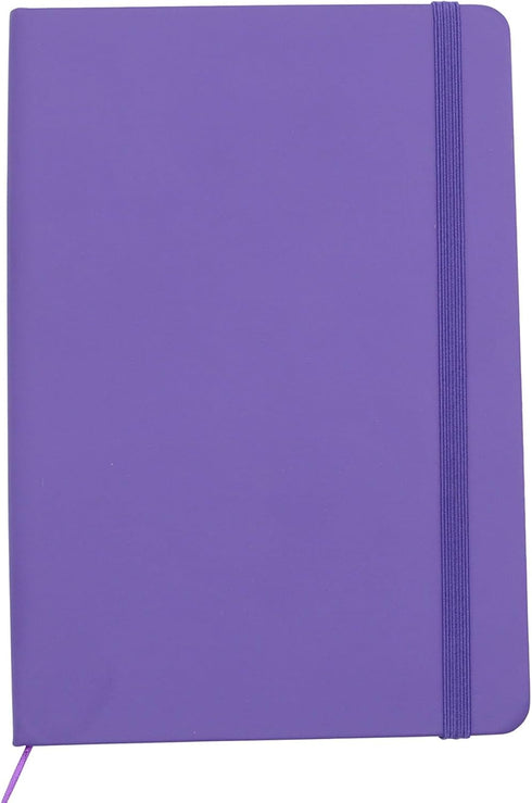 YIKANGHENG Hardcover Journal Notebook, 1 Pcs A5 PU Leather Cover With Bandage 80 Sheets (160 Pages) 8 mm Ruled Diary Notebooks (Purple)...