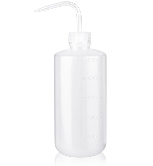 LDPE Economy Wash Bottle, Narrow Mouth Squeeze Bottle Medical Lab Plastic, Safety Squeeze Bottle No Spill, Bend Mouth Watering Cans (500ml / 16oz ...