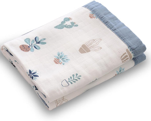 Muslin Soft Swaddle Blankets, Muslin Quilt Baby Blanket for Boy Girl Toddler Daycare, Kids Swaddle Wrap, 43X45inchs (Potted Plant)...