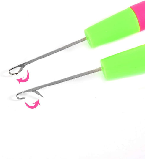 YONGYI Latch Hook Crochet Needle,2Pcs Latch Hook Tool,Big Crochet Needle 5.0mm(0.2inch),Small Crochet Needle3.8 mm(0.15inch)...