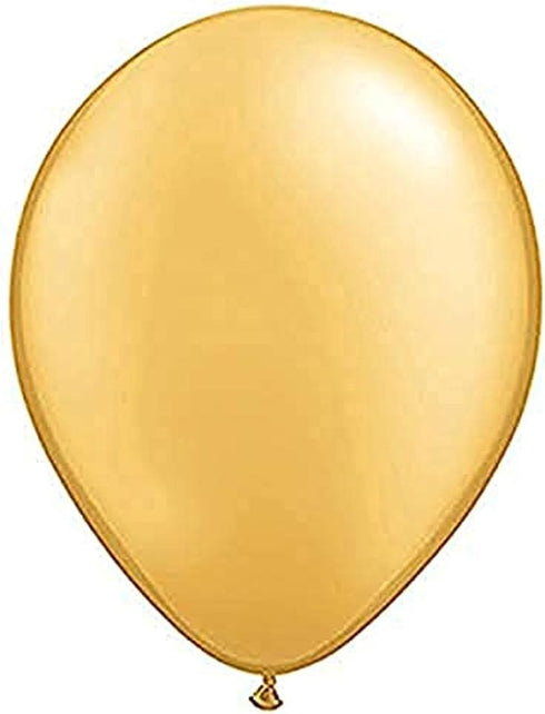 Qualatex 43686 Gold Latex Balloons, 9", Gold, Pack of 100...
