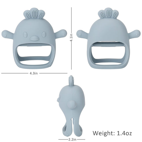 Socub Silicone Baby Teether Toy for Infants 12+ Months, BPA Free Anti-Drop Silicone Mitten Teething Toy for Soothing Sore Gums, Baby Chew Toys for...