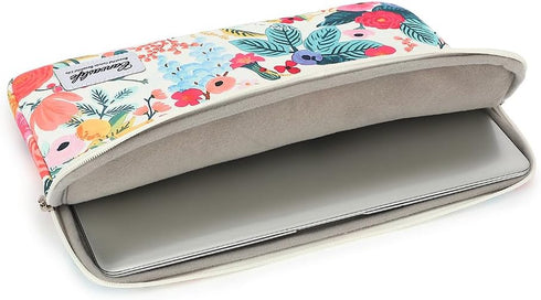 Canvaslife Garden Rose Waterproof Pattern 13 inch Canvas Laptop Sleeve with Pocket 13 inch 13.3 inch Laptop 13 case13 Sleeve...