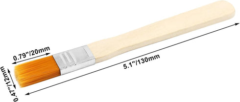 1/2 Inch Width Flat Paint Brushes Nylon Bristle with Wood Handle Painting Tool for Oil Canvas Watercolor Gesso Wall Door Cabinets Furniture Fences...