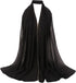 Women Rhinestone Hijab Muslim Head Wrap Long Scarf (Diamond-Black)...