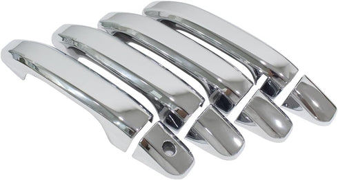 NewYall ABS Plastic Chrome Exterior Door Handle Covers for Sierra Silverado Suburban 1500 2500 3500 Tahoe Yukon 2014-2019 Outer Front Rear Left Dr...