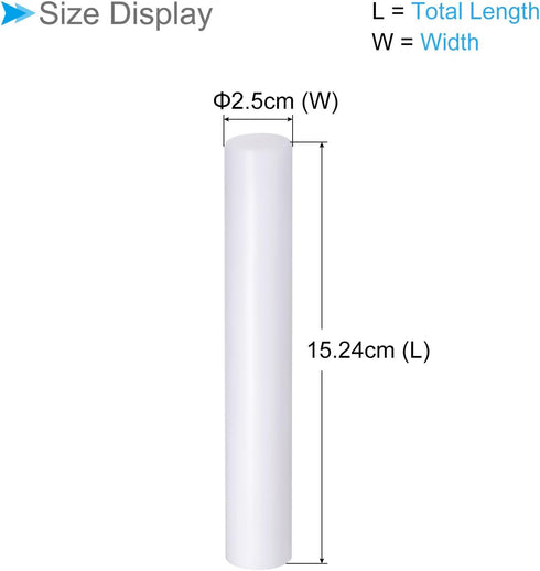 Acrylic Clay Roller, 6 Inch Length 1 Inch Dia., Acrylic Non-Stick Rolling Pin Roller White - (Applications: for Shaping Sculpting), 2-Pieces...