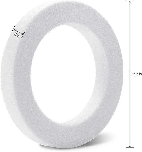 FloraCraft CraftF?M Wreath 2 Inch x 17.7 Inch White...