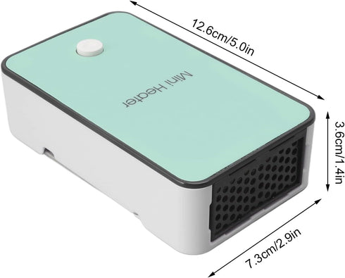 Mini Air Heater, Desktop Heater with Rotatable Bracket Cyan Mute Quick Heating Electric Air Warmer for Home Room Office (US Plug 110V)...