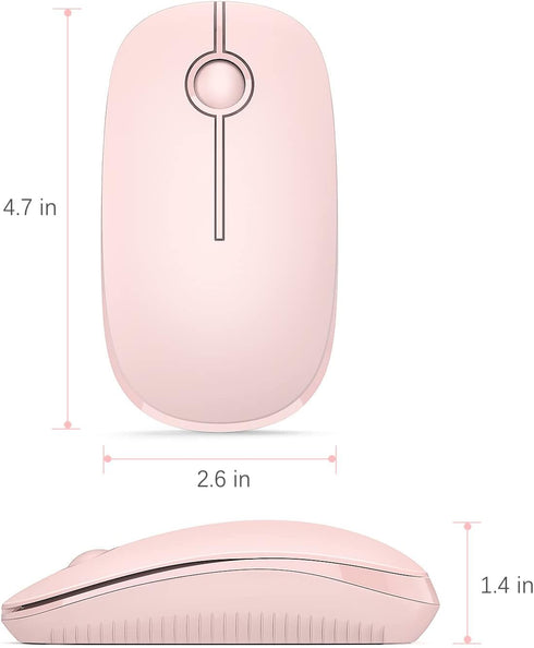 Unipows Wireless Mouse - 2.4G Slim Portable Computer Mouse with Nano Receiver, Less Noise Mobile Optical Mice for Notebook, PC, Laptop, Computer, ...