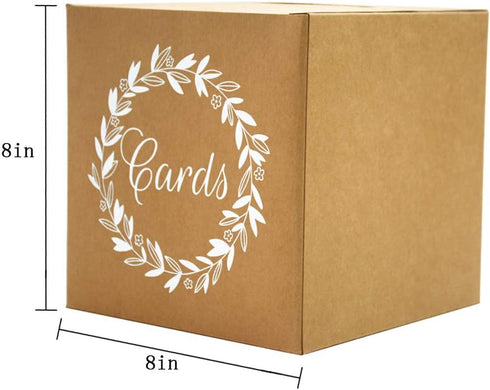 KALEFO Kraft Card Box Wedding Favors Post Boxes Cardboard Wedding Party Decor Table Centerpiece...
