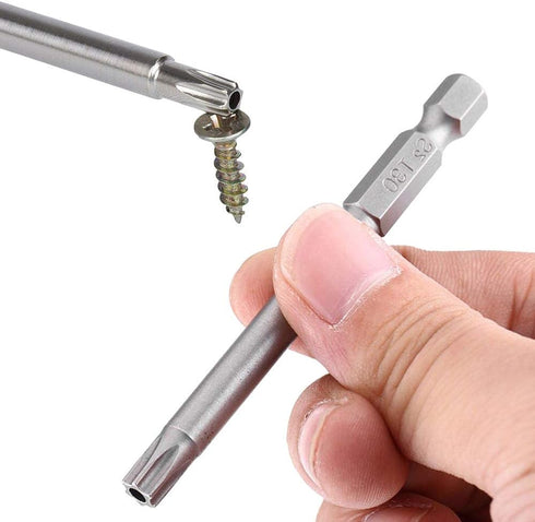 11pc Torx Screwdriver Bits 1/4 Inch Hex Shank Electric Magnetic Star Torx Security Head Screw driver Drill Bits Set, T6-T40,75mm Length...