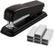 Black Stapler with 750 Staples, Office Stapler, Desktop Stapler for Classroom 25 Sheet Capacity Smooth Use, Binding Modes, Medium Duty Staplers fo...