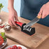 Sharpen with Precision: Stainless Steel 3-in-1 Kitchen Knife Sharpener - Easy-Use. Kit with 3 Stage Sharpening Slots. Ergonomic and fast....