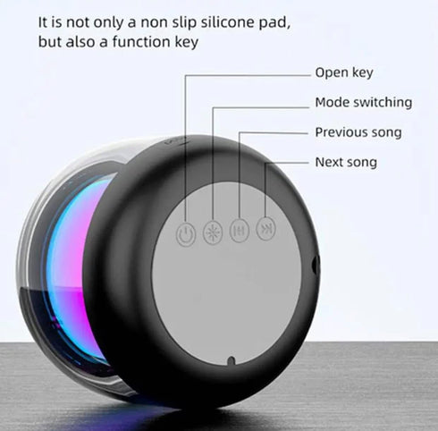 Waterproof Shower Bluetooth Speaker with Color Changing Light...