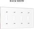 Boho Floral Bright 4 Gang Light Switch Cover Quad Toggle Wall Plate Decorative Electrical Faceplate Standard Size for Bathrooms Bedroom Kitchen Ho...