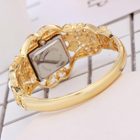 Weicam Women Bracelet Square Dial Quartz Bangle Wrist Watch Lady Diamond Pearl Jewelry Watches Gold Color...