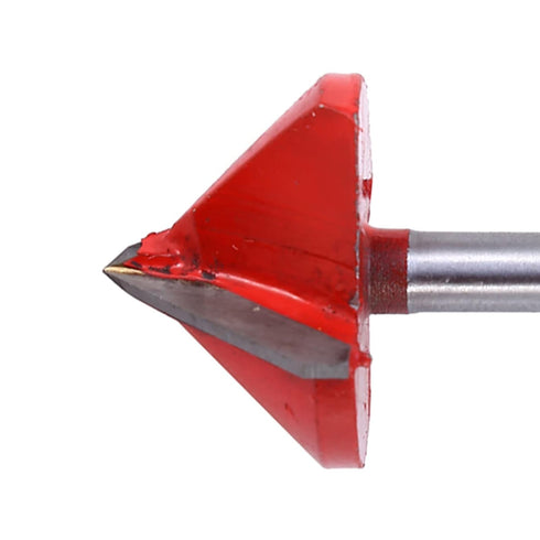 4 Piece 90 Degree V Groove Router Bits, 1/4 Inch Shank, Carbide Tipped, CNC Engraving Bit, Woodworking Chamfer Bevel Cutter for Materials Acrylic,...