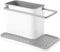 3-in-1 Sink Caddy Sponge Holder, Sturdy Countertop Cutlery Holder Organizer -Kitchenware Holder, Brush Holder + Dish Cloth Hanger (Light Gray)...