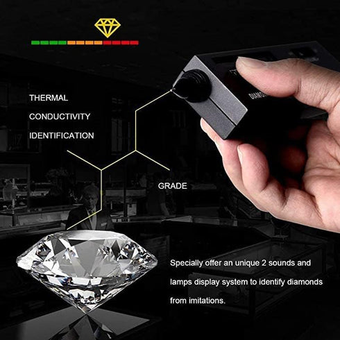 Diamond Tester Pen,High Accuracy Jewelry Diamond Tester?40X Full Metal Jewelers Eye Loupe,LED/UV Illuminated Pocket Folding Magnifying Glass,Profe...