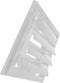 Vent Systems 4 inch (7.5 x 7.5) Exhaust Vent Cover - White - Dryer Vent Hood - Louvered Dryer Duct Vent Cover - Vent Hood Cap - One-Directional Plastic Air Supply Grille