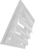Vent Systems 4 inch (7.5 x 7.5) Exhaust Vent Cover - White - Dryer Vent Hood - Louvered Dryer Duct Vent Cover - Vent Hood Cap - One-Directional Plastic Air Supply Grille
