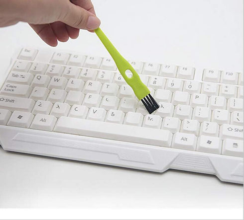 20 Pcs 11CM/4.33 Inch Green Plastic Handle Mini Dust Removal Brush Nylon Hair Brush Computer Keyboard Cleaning Small Brush Lamp Humidifier Clean R...