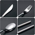 Portable Travel Utensils with Case 3 Pieces Reusable Silverware Set To Go Office Flatware Set Stainless Steel Fork, Spoon, Knife Portable Cutlery ...
