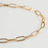 16.4 Feet Aluminum Oval Light Gold Chains for Jewelry Making Unwelded Textured Paperclip Link Cable Chain Roll Necklace Chains Bulk with Lobster C...