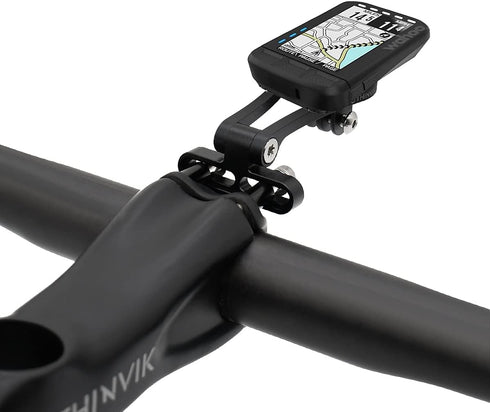Thinvik Out-Front Extended Bike Computer Mount for Wahoo - Adjustable Angle Combo Mount for Elemnt Mini, Bolt, Roam GPS Bike Computer - CNC Alumin...