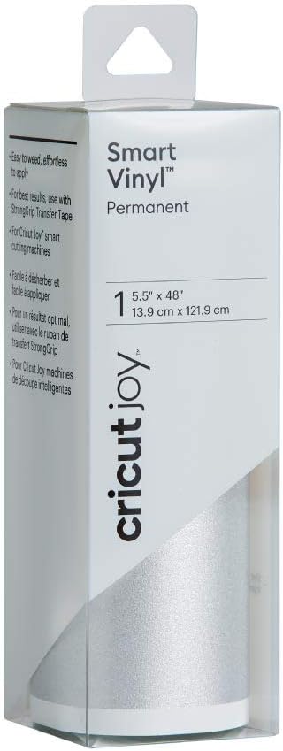Cricut Joy Smart Vinyl - Permanent Shimmer Adhesive Decal Sheet - Silver...