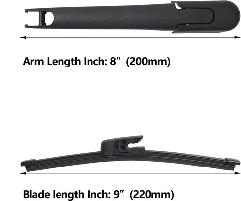Replacement for Hyundai Veloster 2012-2017 Rear windshield wiper blade and wiper arm kit...