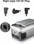 DRRI 12V DC Right Angle Duty Portable Compressor Mini Car Refrigerators Universal ThermoElectric Power Cable for Car, Truck, RV, Boat?Mobicool Coo...