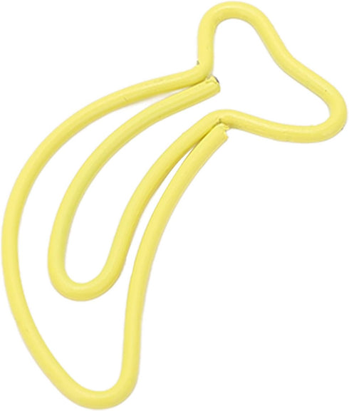 100Pcs Metal Paper Clips, Mini Cute Banana Shape Electroplated Metal Paperclips for Book Memo Paper Poster Photo...