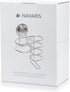 Navaris Hair Dryer and Flat Iron Holder - Suction Cup Wall Mount Blow Dryer and Straightener Mounted Storage Organizer for Bathroom - Stainless St...