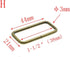 10pcs Metal Wire Formed Rectangle Ring Belt Loop Bra Buckle Package Accessories (Antique Brass, 1-1/2''(38mm))...